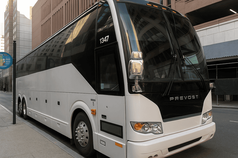 a Fort Worth Coach Bus Service coach bus