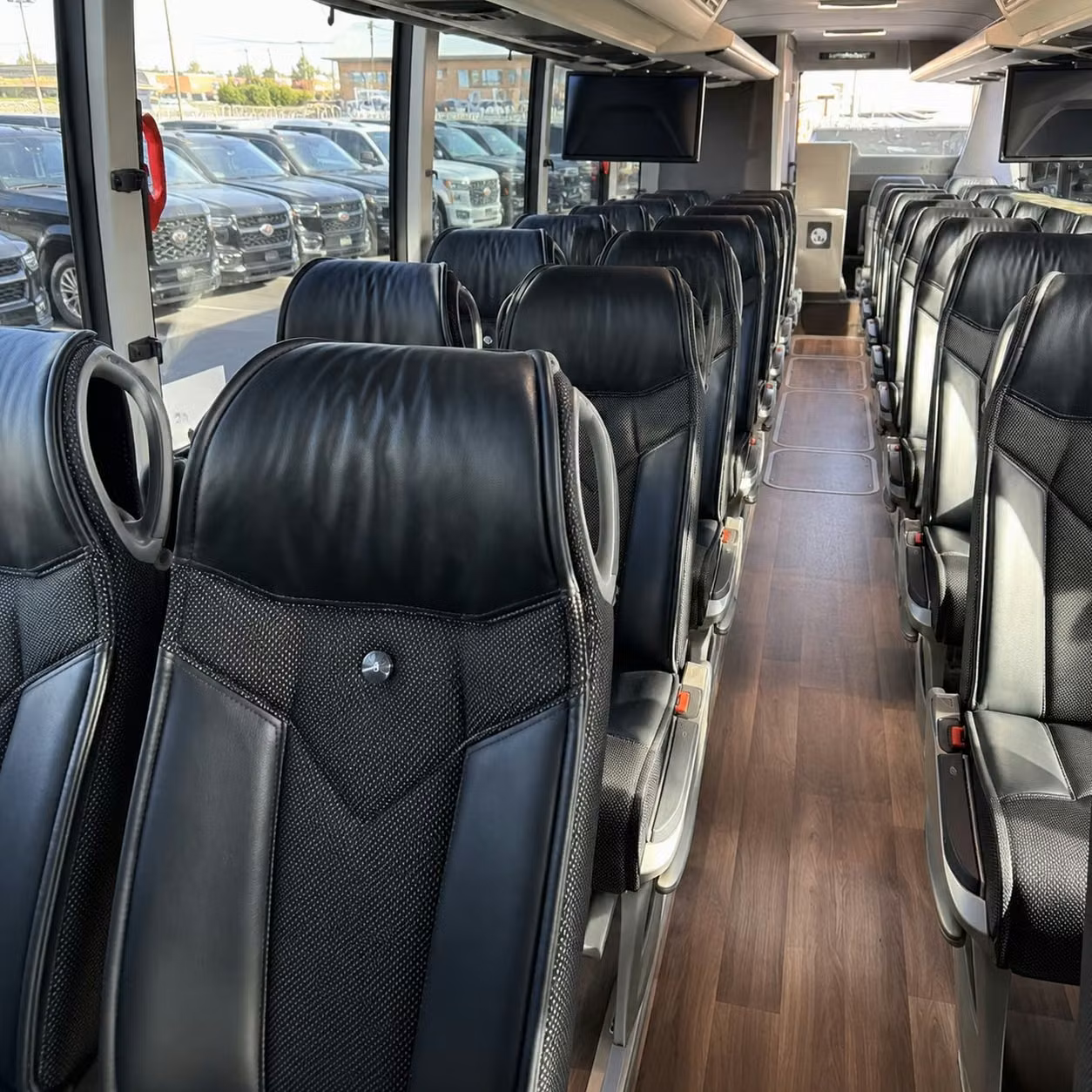 fort worth charter bus rental interior